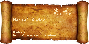Meisel Andor névjegykártya
